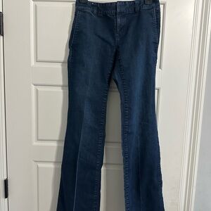 Ann Taylor Loft Modern Flare Jeans in Deep Blue